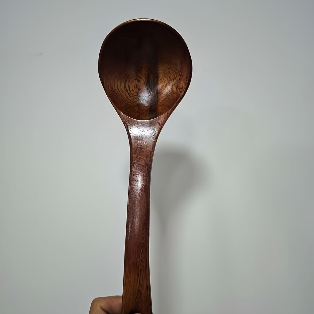 Wooden Kitchen Spoon | Non-Stick Pan Safe, Durable Wooden Handle, Perfect for Soup & Cooking
