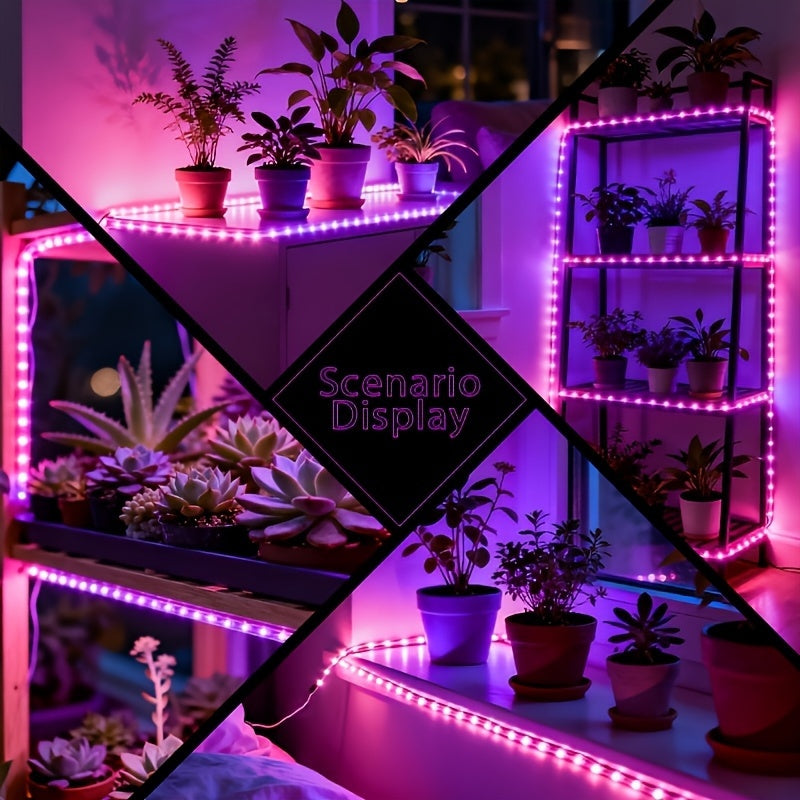植物生长灯带，光带的增长填充，全光谱植物光带，拟太阳光的全光谱，可切割室内植物生长带，种子和花卉的有效生长