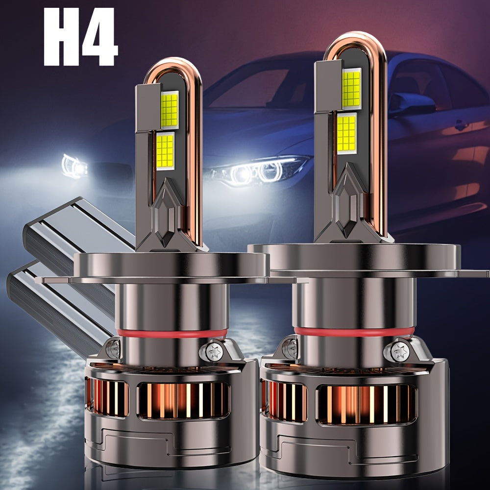 2pcs LED Car LED Headlight Bulbs, 7500K, 950% Brightness, 57200LM, Plug-and-Play, 300W, 9H1, H4, 9003, HB2, H7, H18, H8, H9, H11, H16, 9005, HB3, 9006, HB4, 9012, HIR2, Aluminum, 12-24V, 9570 CSP CHIP, No Battery Included