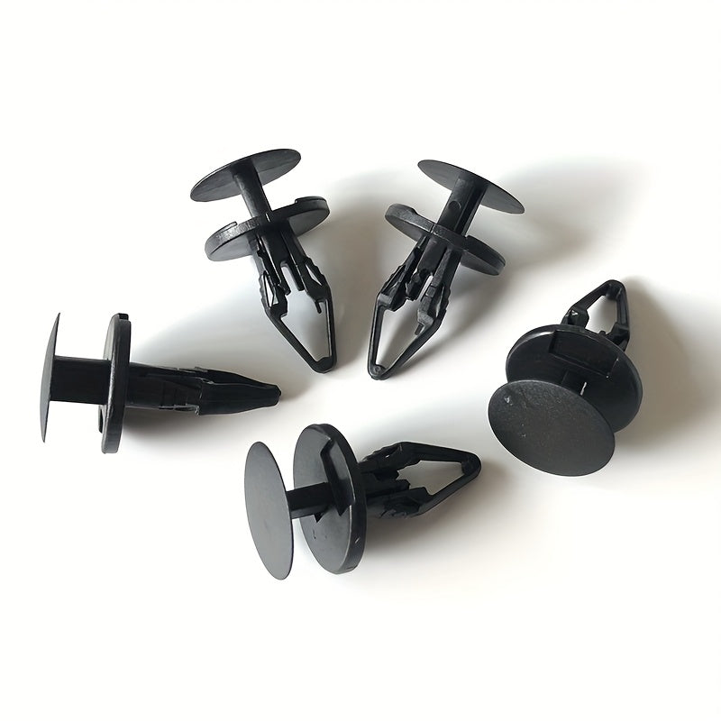 50-Piece Push-Type Fender Retainer Clips – Durable Plastic Fasteners for Ford, Buick & More – Secure Rivet Fixing Solution for Vehicle Assembly | Push Rivet Design | Black Fasteners, Automotive Hardware