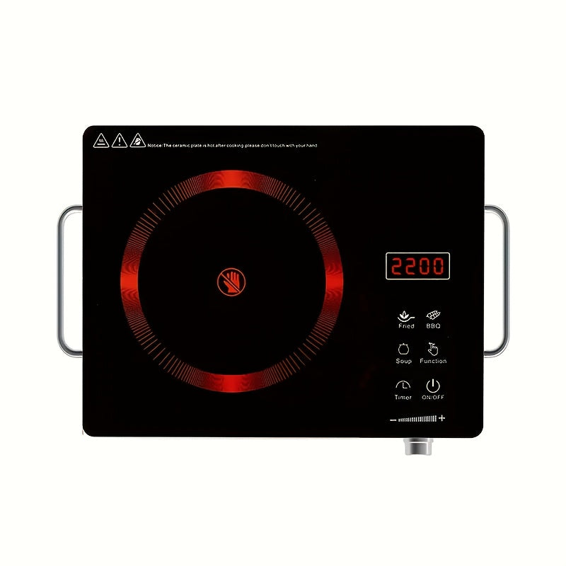 Electric Ceramic Cooktop, 2200W – 2200W Infrared Electric Stove, Home Cooking Stove, US Standard 110V