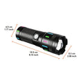 Multifunctional Flashlight 91, 5000 Lumens, 300m Beam, Dual Switch, 6 Modes, Type‑C Rechargeable, 4800mAh, IPX7 Waterproof, for Camping Hiking Emergency