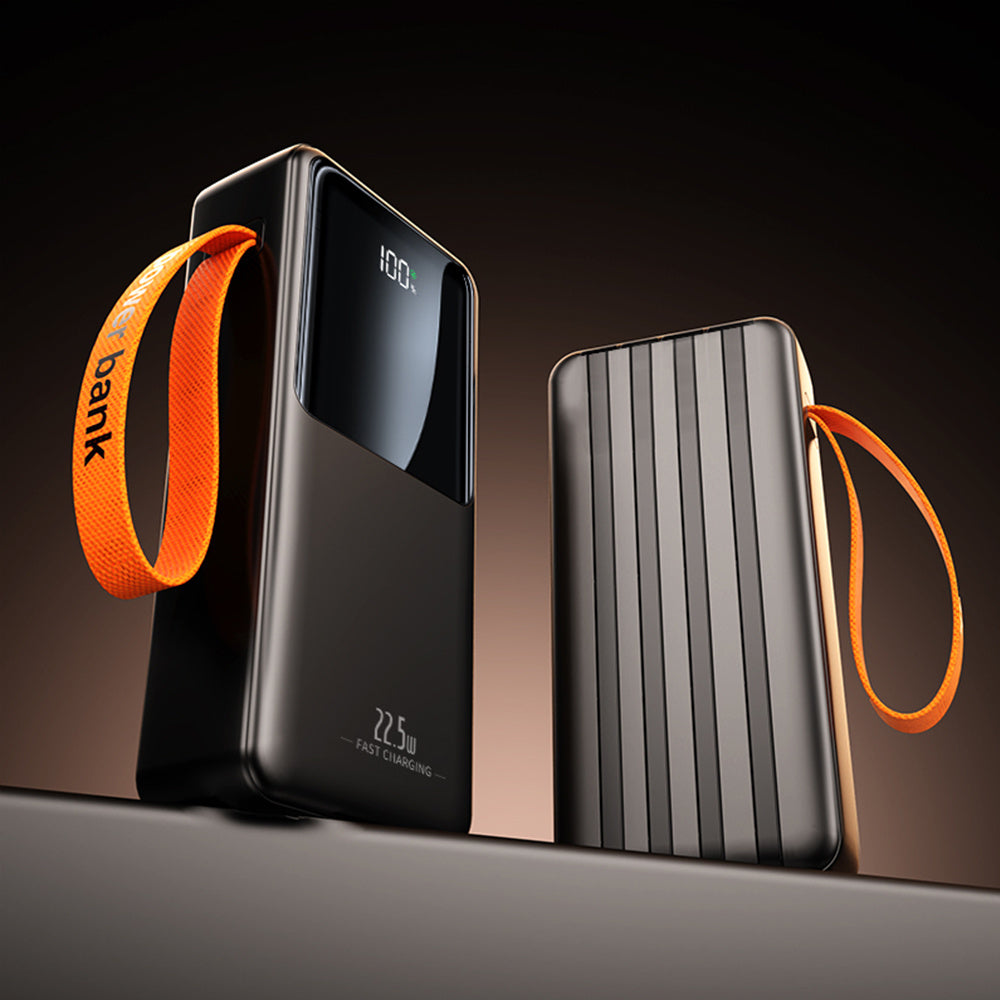 66800Mah Portable Charger PD 22.5W/20W Ultra Rapid Charging with 4 Integrated Cables LED Power Indicator External Battery for All Mobile Phones & Electronic Gadgets