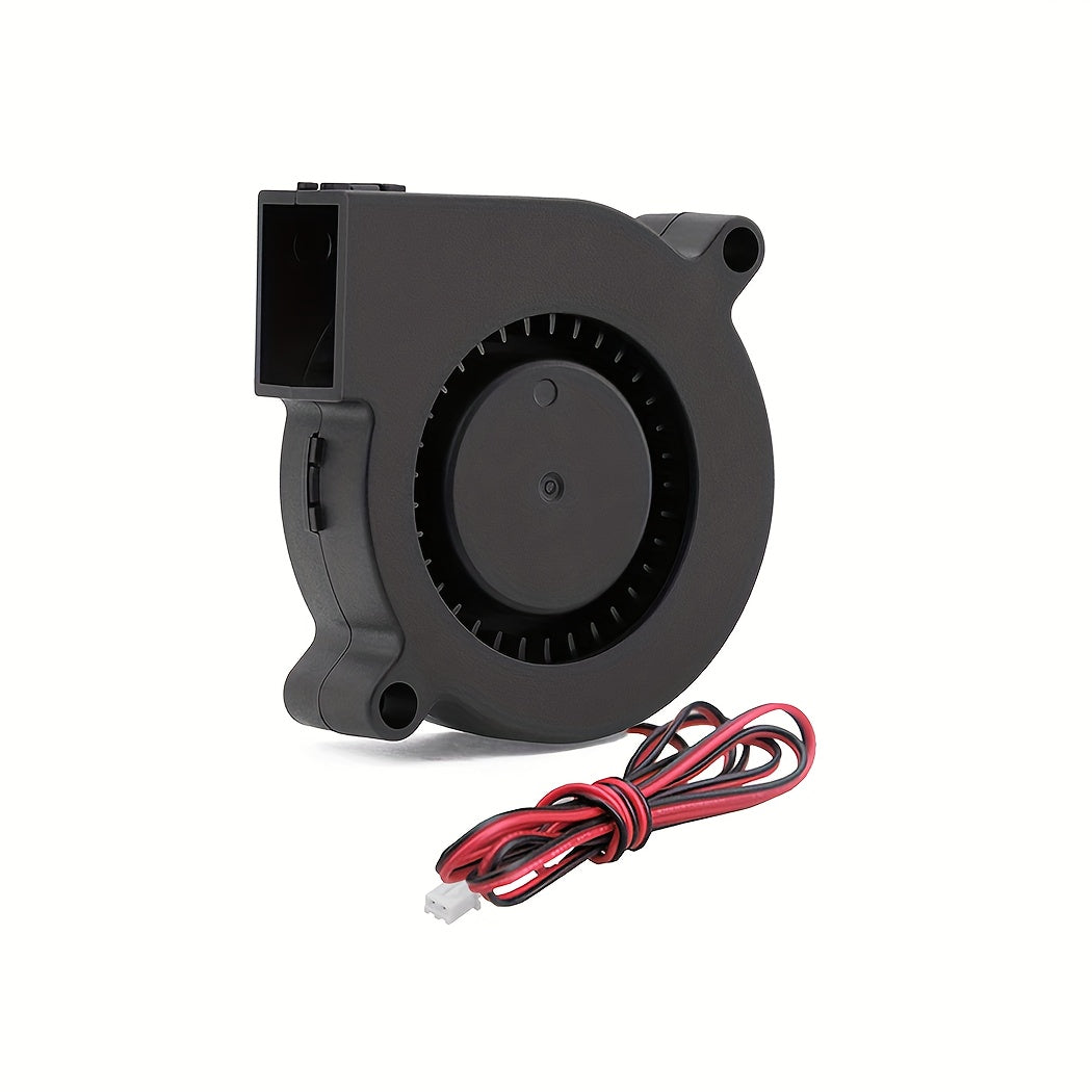 DC 12V 24V 50X50X15Mm Curved Blade Radiator Fan, 2Pin Radial 5015 Turbo Cooling Fan, 1.97 Inch 50Mm Cooler for 3D Printer Heat Dissipation