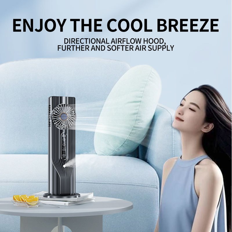 6 Speed USB Portable Air Conditioner Humidifier Cooling Fan, Quiet High Speed 3 Second Fast Cooling, 6 Hours Timer, Ideal for Home Office Dormitory, Instant Cooling Perfect Festival Gift