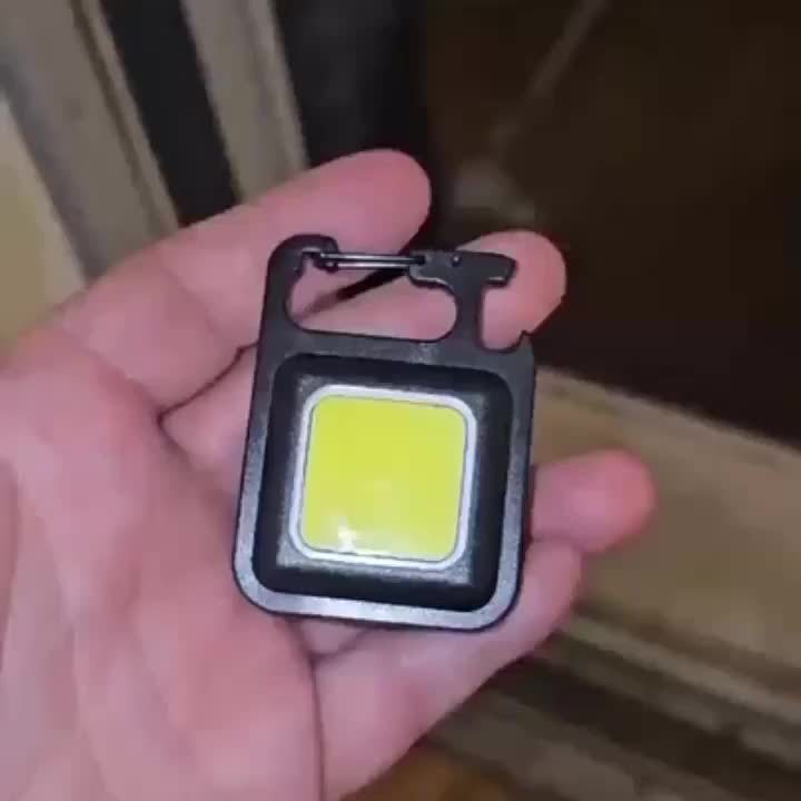 New USB Rechargeable COB Work Light, Portable Multifunctional Flashlight, Keychain Light, Outdoor Mini Light