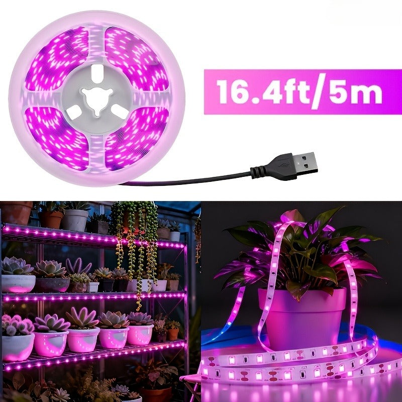 室内植物全光谱LED生长灯带 - 粉紫色，