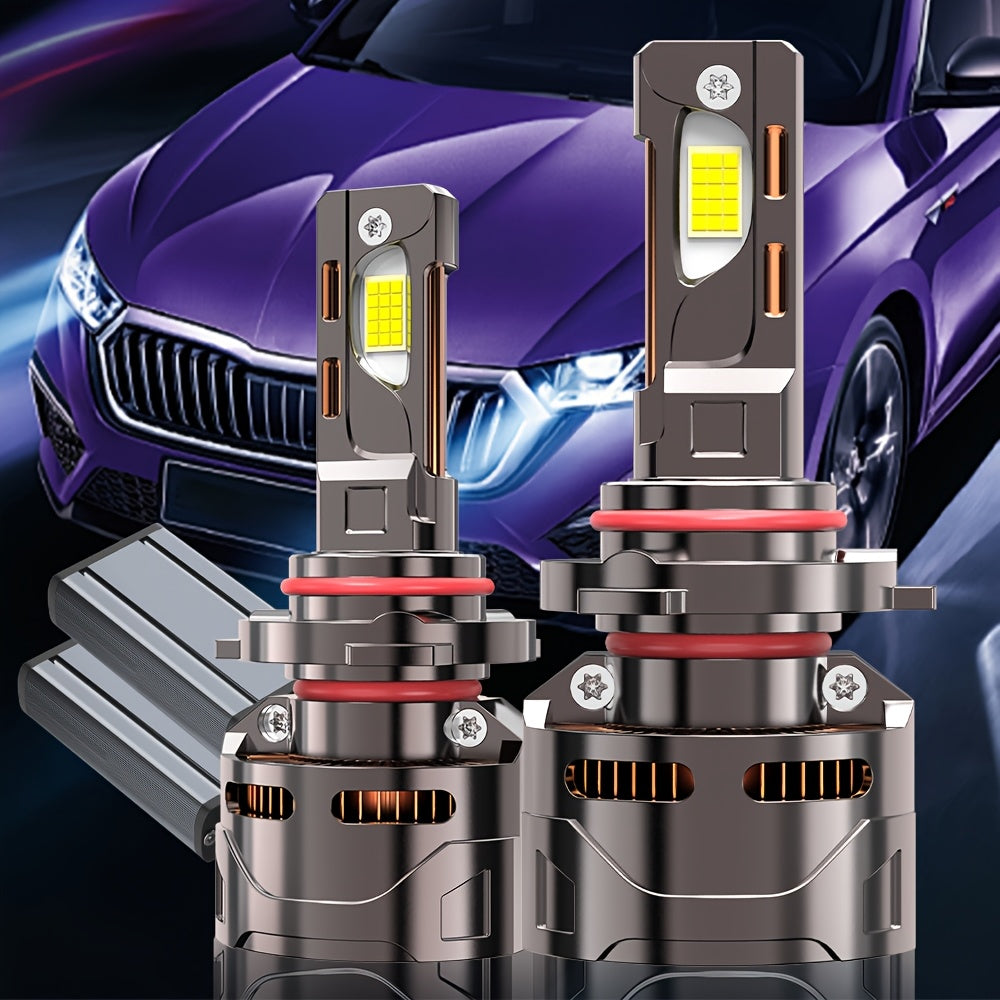 2 Super Bright LED Car Headlight Bulbs, 59400 Lumens, 330W High Power, 12V/24V, Compatible with H1 H4/9003/HB2 H7/H18 H16/H11/H9/H8 9005 9006/HB4 9012/HIR2-O127 Sockets. High/Low Beam Integrated