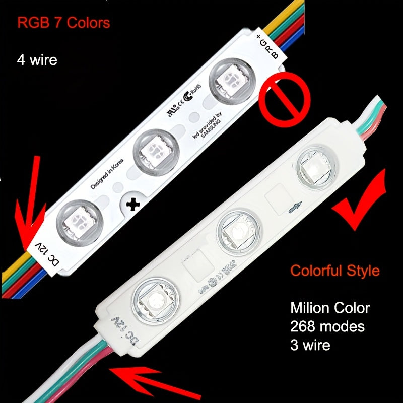 5050 RGBW LED light strip - WS2811 programmable color-changing strip, with button control, 12V commercial/home use suitable for TV backlight, holiday decoration and luminous text display