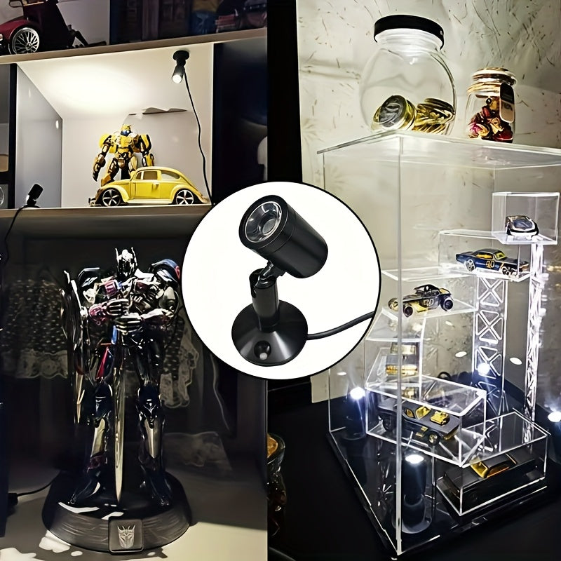 1 pc 5V LED light, USB-powered light, compact LED lighting, mini spotlight, specially designed for displaying jewelry and small figurines, small LED light, suitable for crafting, LED reading spotlight, bedside night light
