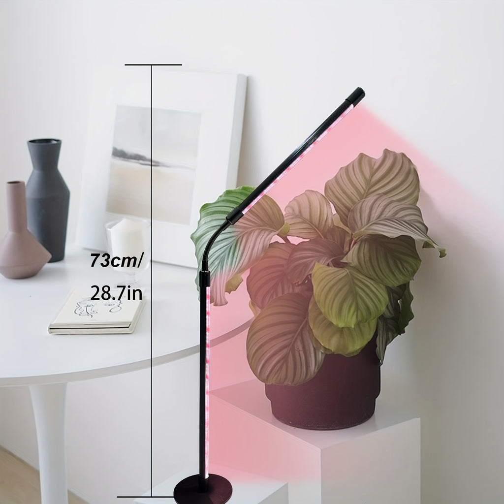 1/2-Pack Full Spectrum Plant Grow Light, Ultra-Thin LED Grow Light Strip, 3/9/12H Auto On-Off Timer, 3 Lighting Modes, Ideal for Indoor Plant Growth