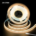 12V/24V320灯/米8mm宽COB灯带配DC连接器5米一套