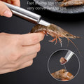 1 Piece Stainless Steel Shrimp Deveiner & Shell Remover Tool – Shrimp Cleaner & Peeler, Seafood Shell Cutter, Portable Shrimp Vein & Intestine Cleaner, Easy-Clean Kitchen Gadget for Lobster & Shrimp Preparation
