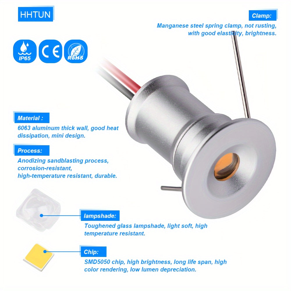1W DC12V LED mini tube light, silver/black/white shell options, spotlight, cabinet light, display lighting, decorative lighting, 9-piece set
