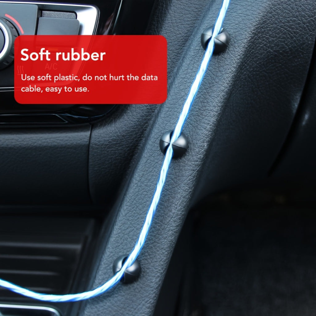 5/10/20Pcs Dashboard Cable Management Clips, Plastic Wire Organizer for Headphone & Charging Cords, Universal Car Interior Accessory