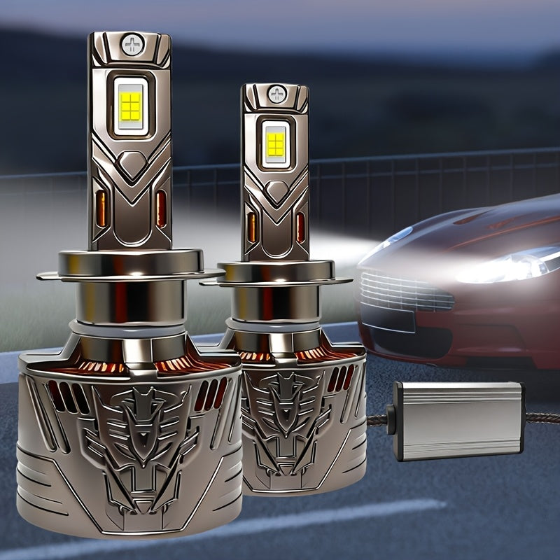 2-Pack, H11 Car LED Headlights, 59400 Lumens, 380W High Power, 12V/24V, 6500K White Light, 3570 CSP Chip, Compatible with Multiple Car Models, Easy to Install, No Battery Needed, Plug-and-Play, with Powerful Cooling Fan