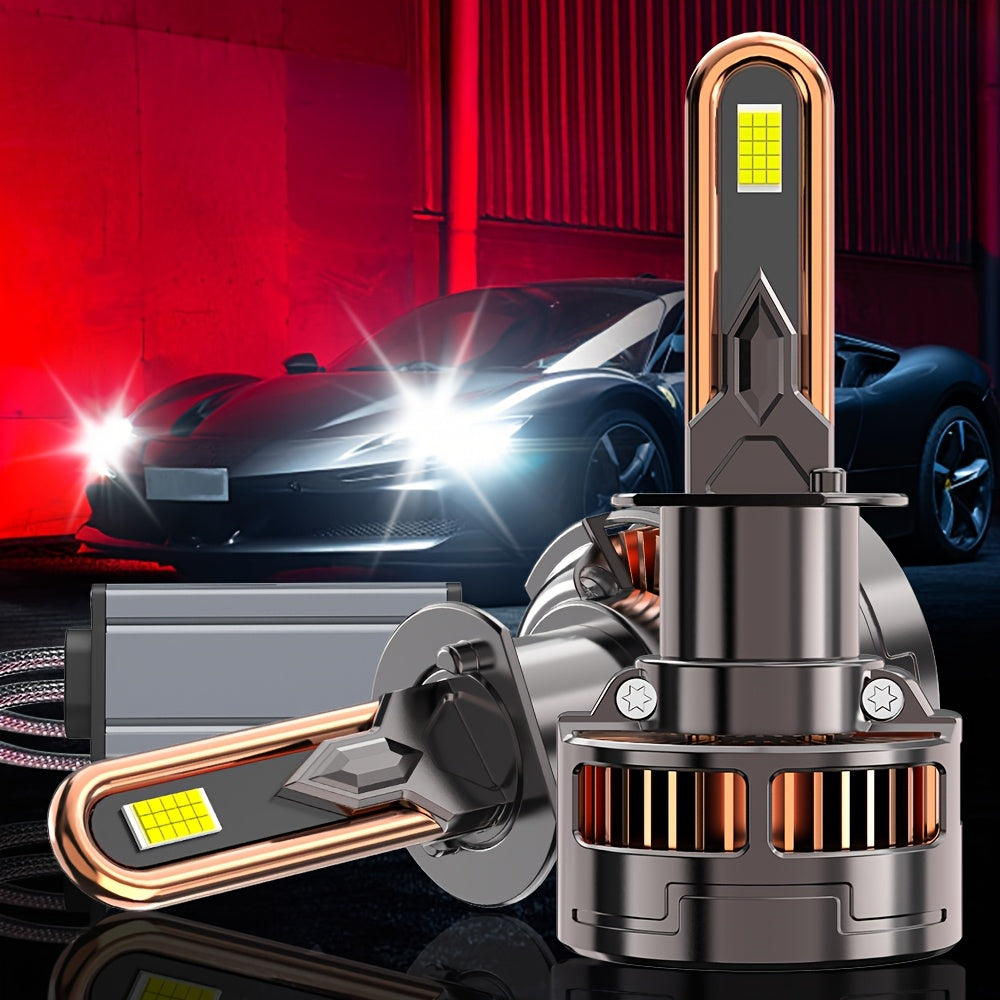 4-Pack, 2Pcs 9005 + 2Pcs H11, H4 Car LED Headlights, H7 LED Bulbs, 120,000 Lumens, Low/High Beam, H1, H4/9003/HB2, H7/H18, H8/H9/H11/H16, 9005/HB3, 9006/HB4, 9012/HIR2, 12V/24V, with External Driver, No Battery Needed