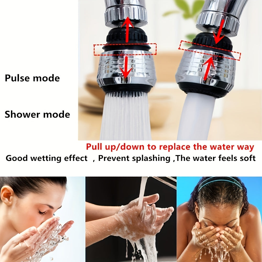 1pc Home Kitchen 360° Rotating Water-Saving Faucet – Aerator, Diffuser, Faucet Nozzle Filter, Adapter