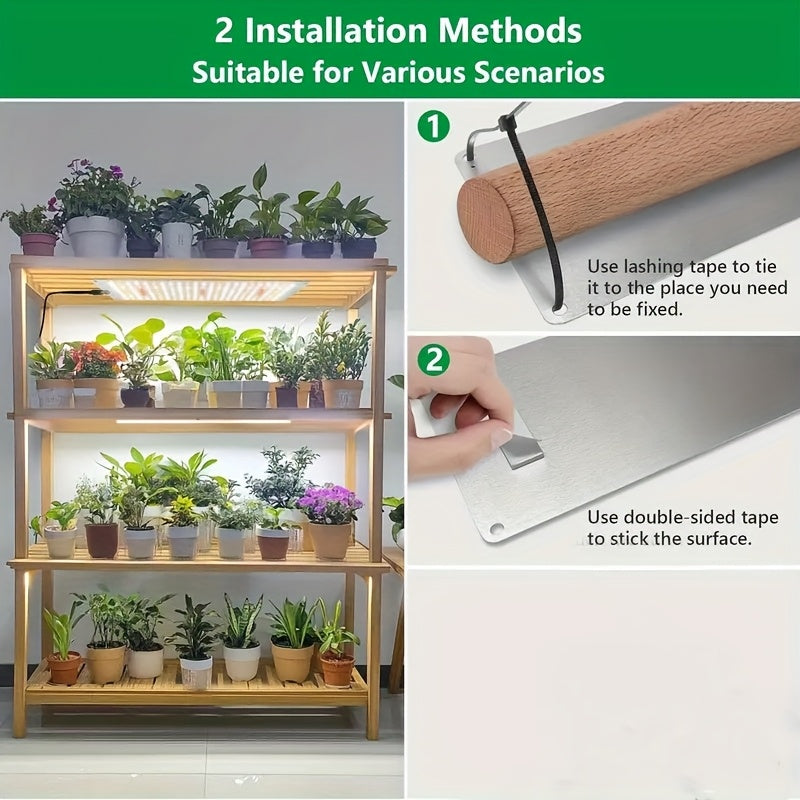 4 Pcs LED Plant Grow Light, Full Spectrum Grow Light with Timer, 3 Lighting Modes, Easy Installation, Perfect for Under Cabinet Lighting, Greenhouse & Hydroponics, Plant Growth Support, Modern Lighting Design, Energy-Saving Lighting