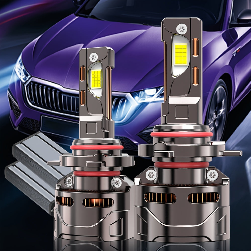 2 Super Bright LED Car Headlight Bulbs, 59400 Lumens, 330W High Power, 12V/24V, Compatible with H1 H4/9003/HB2 H7/H18 H16/H11/H9/H8 9005 9006/HB4 9012/HIR2-O127 Sockets. High/Low Beam Integrated