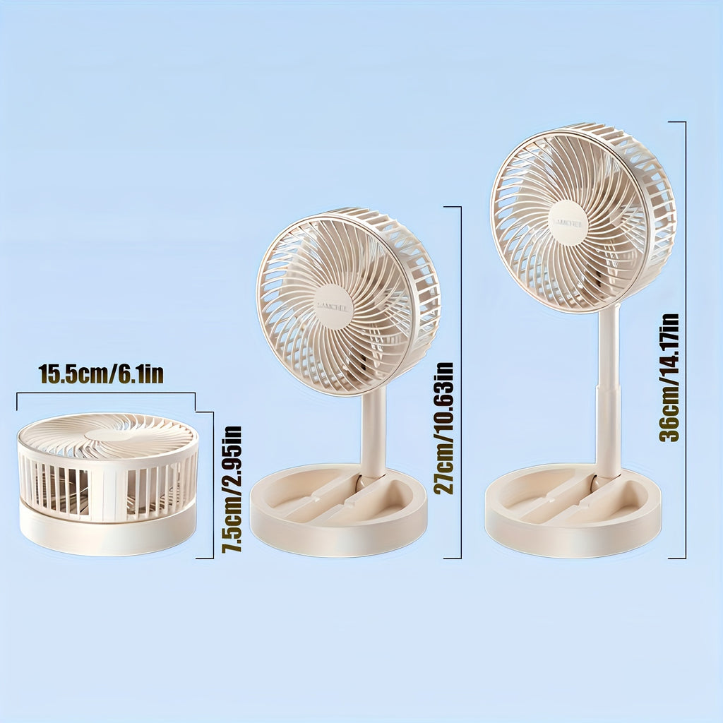 1 Piece Portable Foldable Fan, 360° Adjustable Quiet Circulating Wind, Ideal for Home Office School Supplies, Perfect Holiday Gift, Summer Comfort Essential