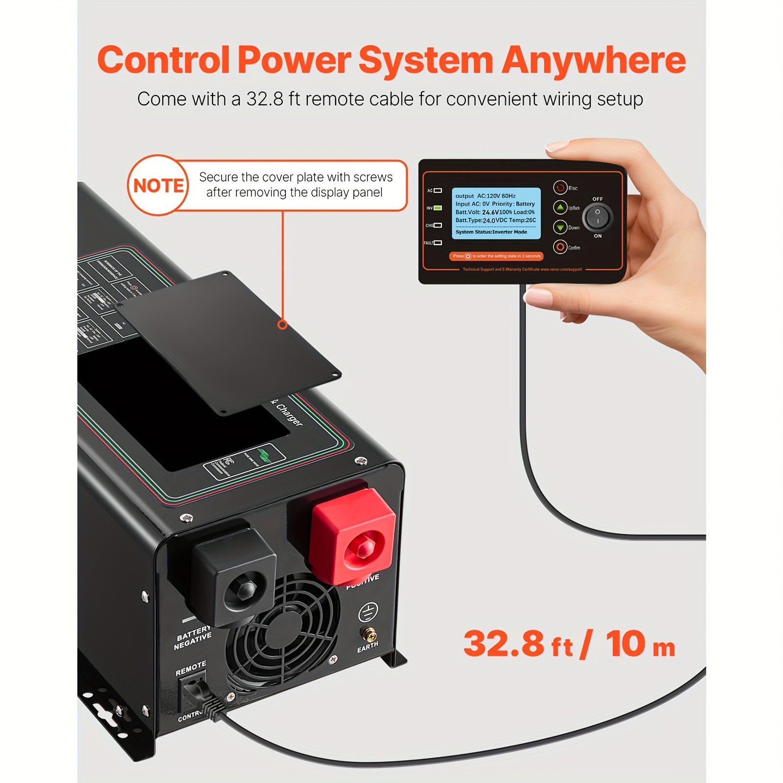 逆变器充电器 2000 W/3000 W 120V 12V/24V 110V 无插 S001 全区域可售