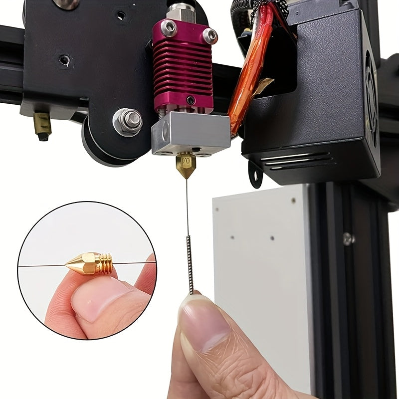10-Piece Stainless Steel Nozzle Cleaning Tool Kit – For Windshield Wiper Jets, 3D Printer Nozzles, Gas Stove Burners, Shower Heads & Pipe Brushes