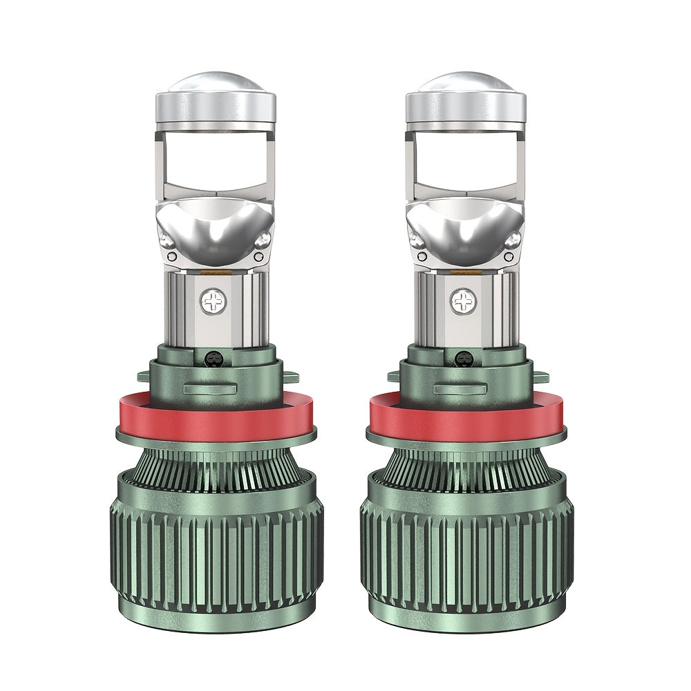 2Pcs H7 H4 H11 Canbus Car Headlight Lens H9 H8 9005 9006 HB3 HB4 LED Projector Bulbs 6000K Car Motorcycle Mini Lens