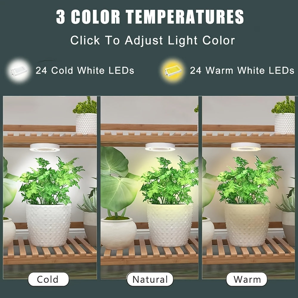 LED Full Spectrum Plant Light Strip, 5V USB Powered Indoor Grow Light, Sunlike Hydroponic Supplement Lamp, 4/8/12H Timer, 5 Dimmable Levels, Red Blue UV/IR Light, Ideal for Greenhouse Tent, Vegetable, Flower