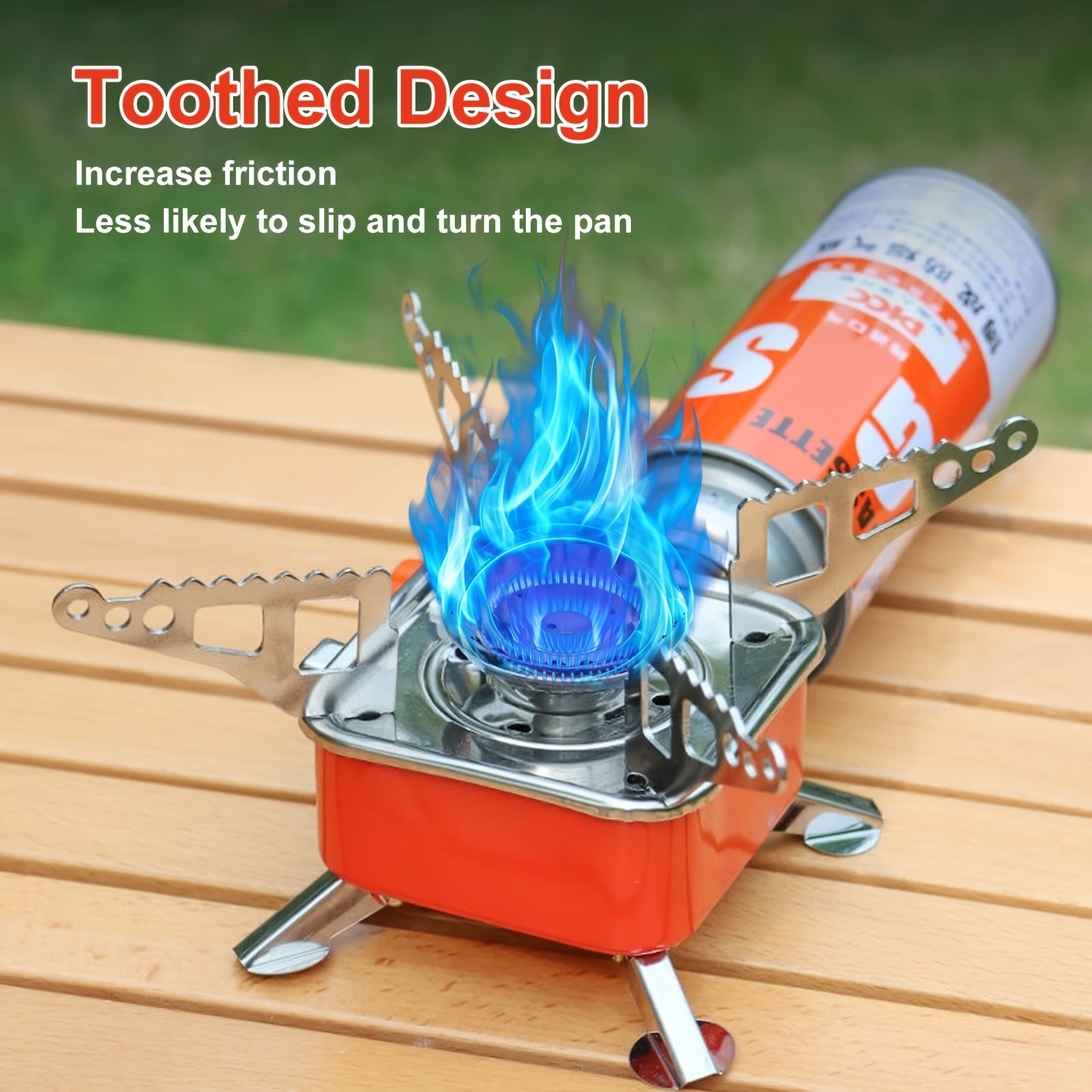 Portable Windproof Folding Stove - Lightweight & Compact Camping Stove with Adjustable Flame, Ideal for Backpacking, Hiking, Picnic & Home Emergency - Essential for Solo & Group Camping