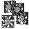 CLELO 4-Pack Mini Cooling Fans for 3D Printers – Brushless DC, 12V/24V, 2-Pin Connector, Ideal for Industrial Use