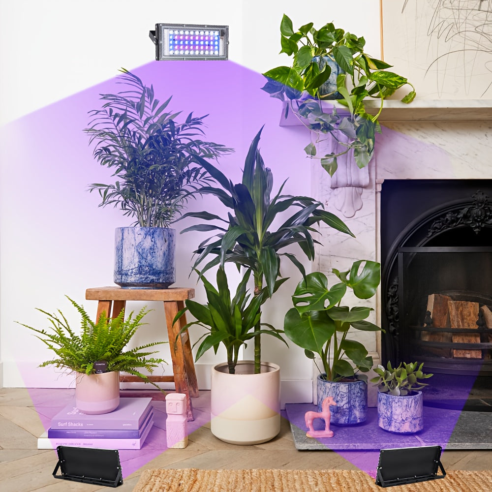 1/2/3/4 Heads 5V Grow Light with 50 LED Beads Each, USB Powered with On/Off Switch, Equipped with Hanging Rope, Polished Surface, High-Efficiency Heat Dissipation, Foldable & Space-Saving, Ideal for Vegetables