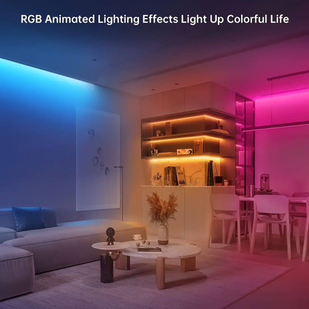 LQHZMYY Rog霓虹灯可弯曲可变色可diy裁剪的多功能RGB LED霓虹灯条 带遥控器 - USB供电，多色游戏与卧室装饰照明|电脑外接配件，适合多种场景，节日派对优选