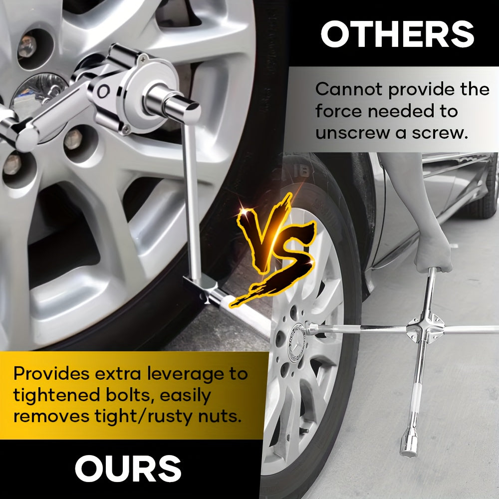A Torque Wrench Designed Specifically for Removing Lug Nuts, Featuring a 1:16 Torque Multiplier with a Torque Range of 320NM. This Effort-Saving Tool Comes with a 1/2-Inch Drive and Includes a Tire Change Kit with 17mm, 19mm, and 21mm Sockets