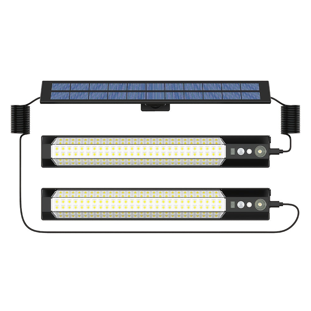 MYSLDR-1 Pack - 196/96 LED Solar Street Light Outdoor IP65 with Motion Sensor Dusk-to-Dawn High Brightness Commercial & Courtyard Security Light, Auto On/Off, Motion Sensor, Outdoor, Garden, Patio, Yard, Pathway Landscape