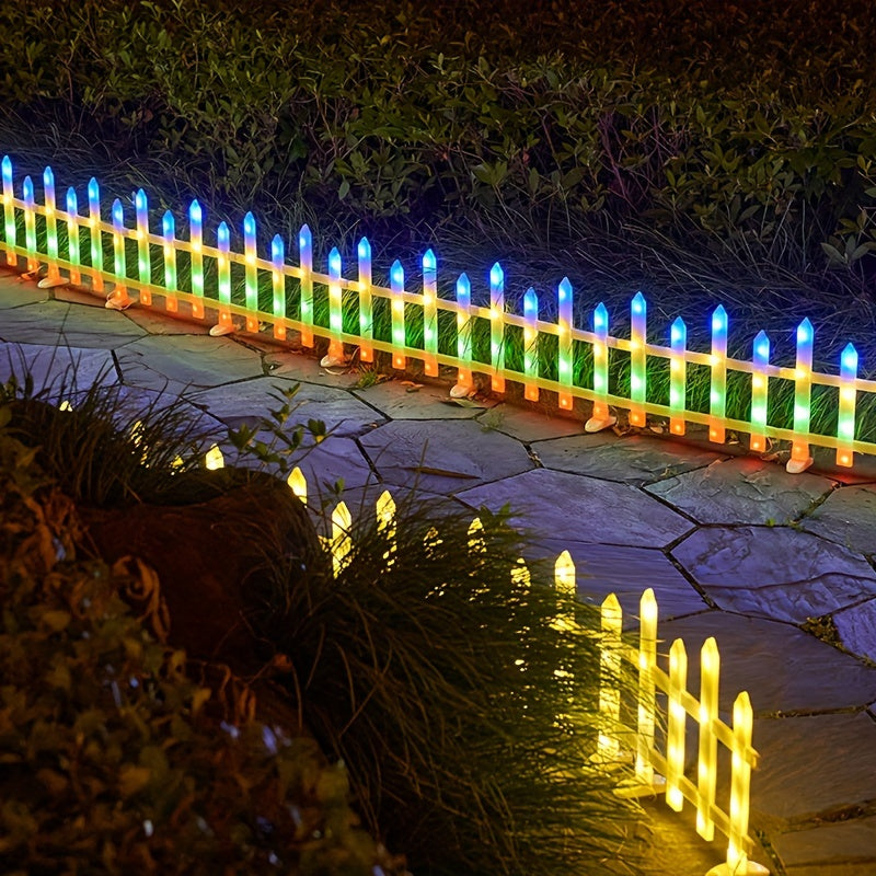 Solar Light, Courtyard Lawn Light, 5/8/10 Pack, Halloween Atmosphere Fence Light, 20 Flicker Modes, Solar 3600mAh Lithium Battery, Color/Warm Color Outdoor IP65 Waterproof, Clearance Sale
