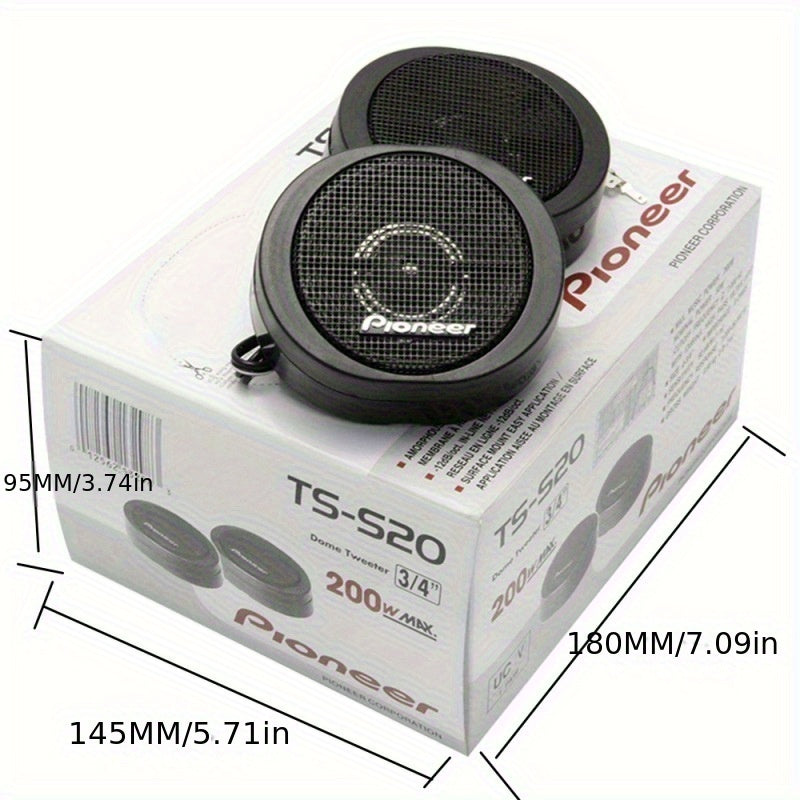 TS-S20 High Power Component Dome Tweeter Upgrade Horn Car Accessories 1 Pair Max 200W