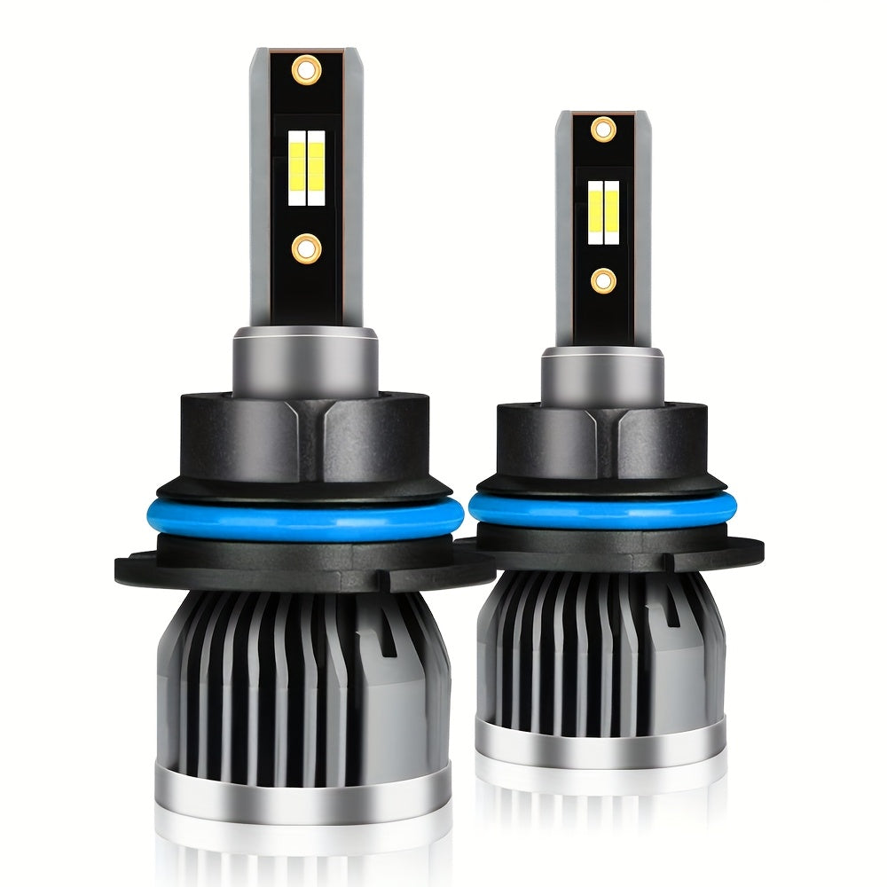 2-Pack ROADSUN LED Car Headlights, 35000 Lumens, 6000K White Light, High/Low Beam, 500% Brightness, CSP Chip, Aluminum Alloy Housing, 12-24V, No Battery Needed, Compatible with H4 H1 H3 H7 H11 9005 9012 H13 9004