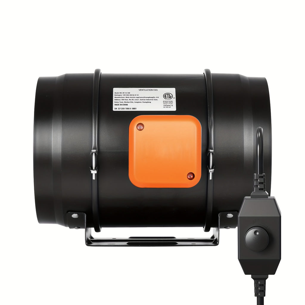 VEVOR 6"/8" Inline Duct Fan, HVAC Exhaust Blower Kit with AC Variable Speed Control