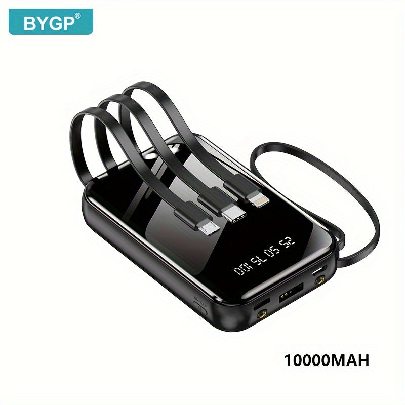 BYGP 10000MAH Portable Battery Pack/Usb Phone Charger/Led Power Indicator/Flashlight, Ideal for Outdoor Emergencies, Compatible with Iphone/Android Devices, Perfect As Holiday Gifts, Portable Mobile Power Source