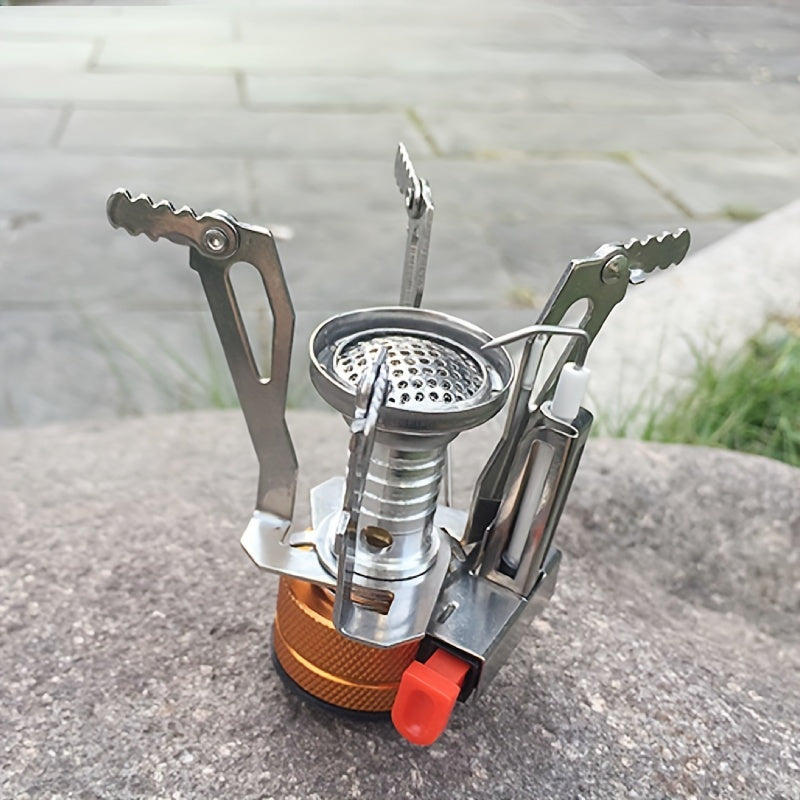 ZRF Ultra-Compact Stainless Steel Portable Gas Stove with Storage Case – Lightweight, Easy to Pack, Ideal for Outdoor Hiking, Camping, Fishing & Picnic, Camping Stove, ZRF