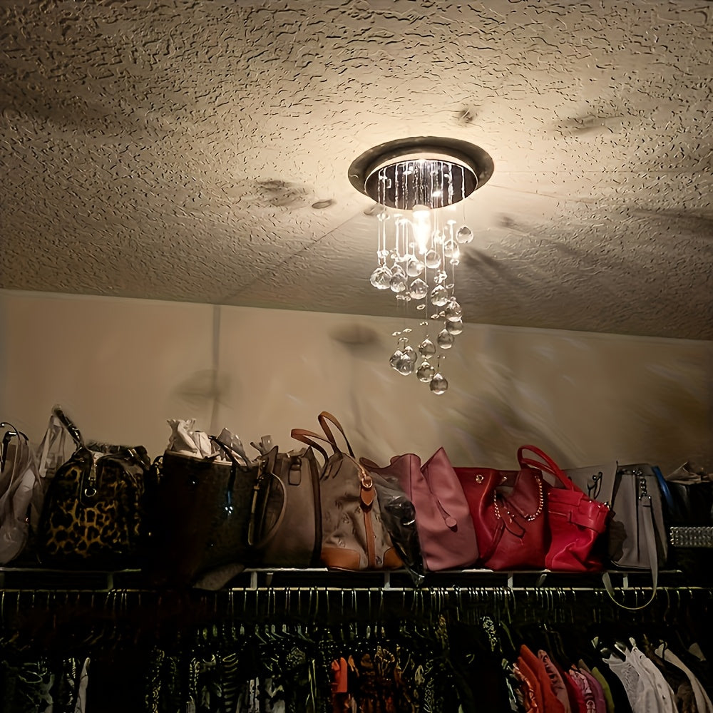 Luxury silver crystal chandelier, featuring modern fishing line design and metal structure, perfectly suitable for living room, dining room, bedroom and kitchen. E14 base (bulbs not included)