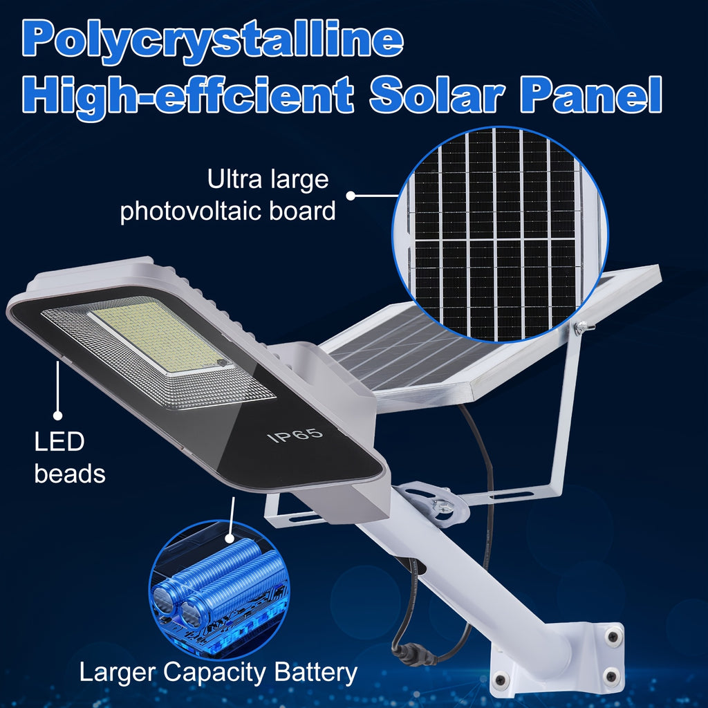 4/2/1 Pack Solar Outdoor Street Light, 4-Level Adjustable Brightness Commercial Lighting, Large PV Panel LED Beads, Long-Lasting Illumination, Waterproof Design for Rain, Snow, and Cloudy Days, Timer 3/5/8 Hours