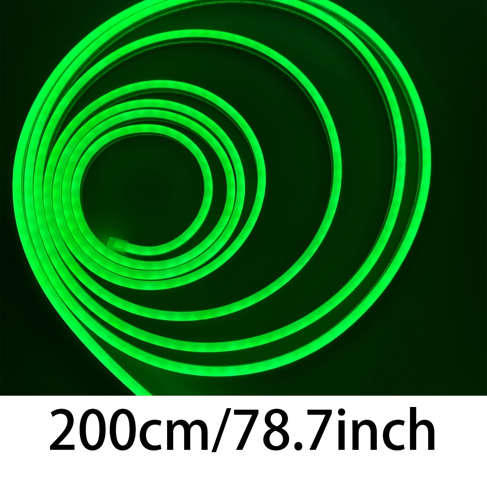 3.28英尺 - 16.4英尺 LED霓虹灯条，带开关，配备501开关，5V柔性可裁剪，侧面照明，适用于卧室和室内使用