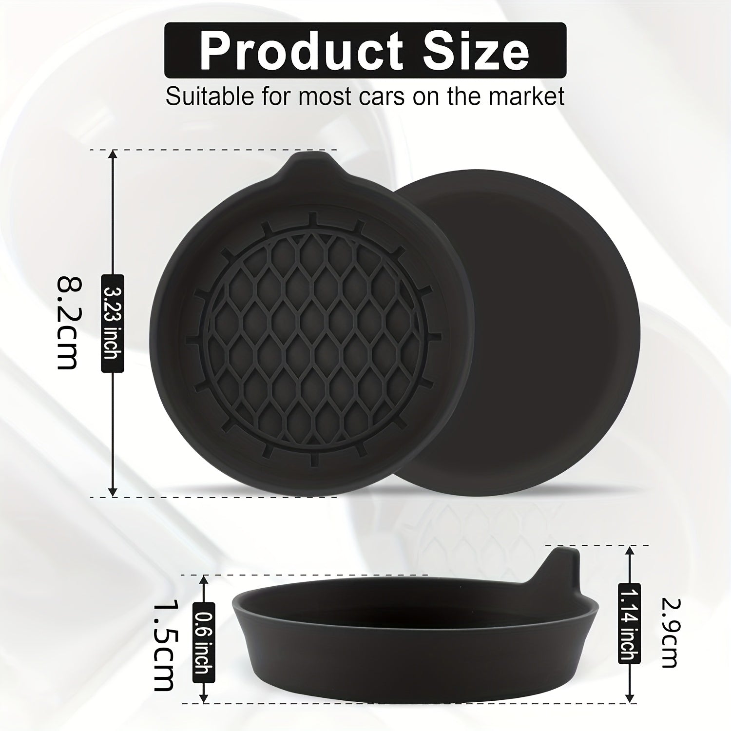 2/4-Piece Premium Center Console Non-Slip Pad - Anti-Skid & Dustproof, High-Quality Rubber Material, Red & Black Color Design - Perfectly Protects Your Car Interior