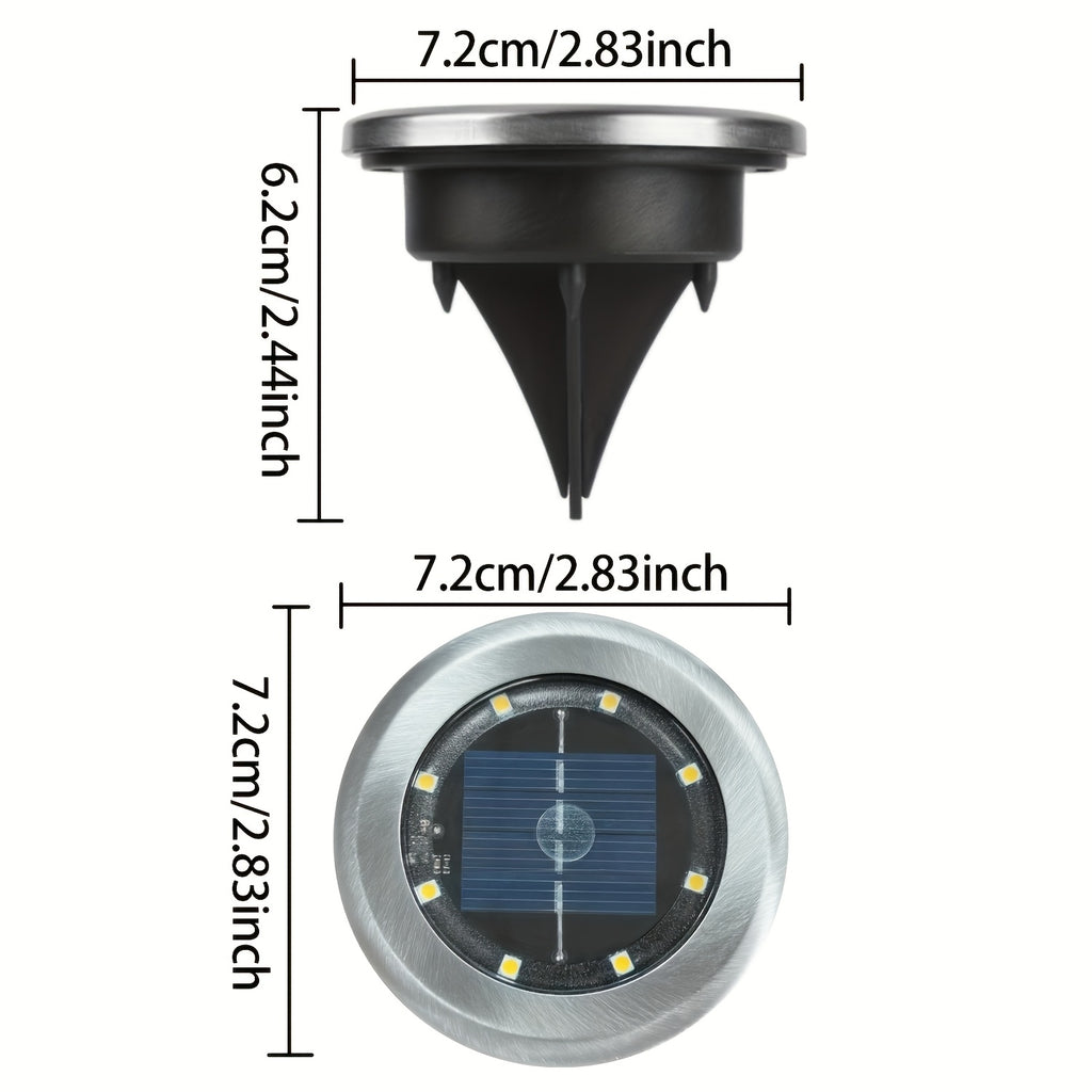 Solar Outdoor Ground Spotlight, Warm Light High-Brightness Landscape Lighting Lamp, Courtyard Patio Pathway Walkway Illumination, Garden Yard Lawn Ground Light, Home Outdoor Brightening Decorative Light