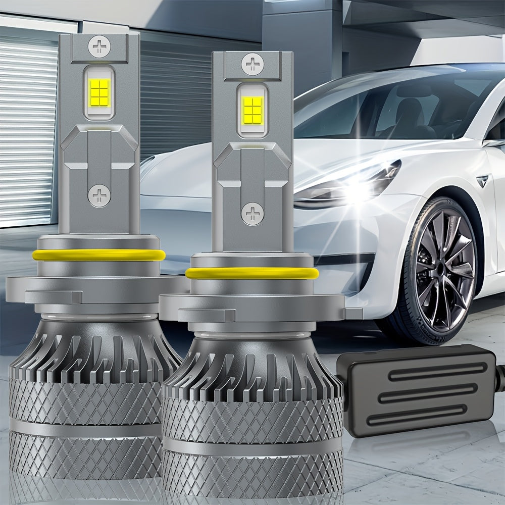 2PCS Super Bright Car LED Lights, 29500LM, Super Bright White Light, 9005/9006/9012, H1/H4/H7/H11 - Car Headlights, Plug-and-Play, Super Heat Dissipation LED Lights, No Battery, Driving Light, Spotlight