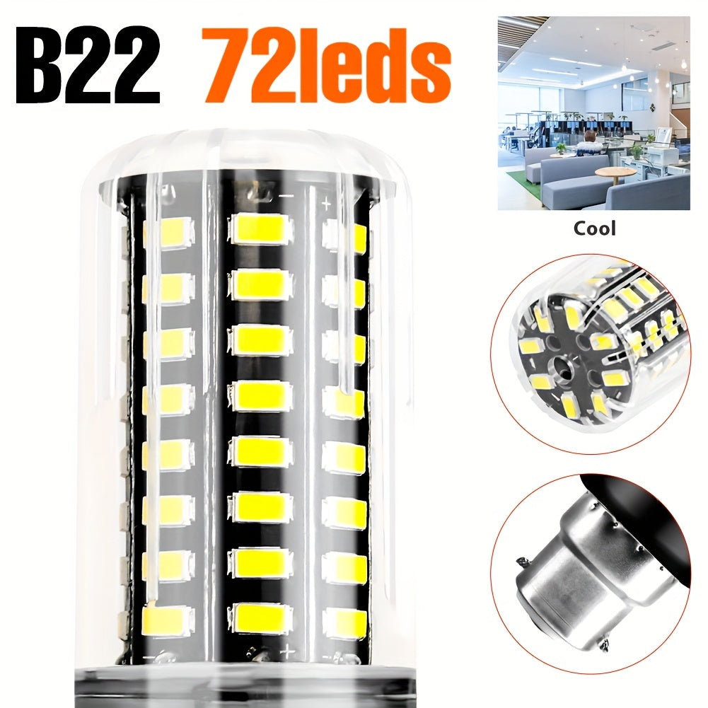 LED corn bulb E14 small screw base spotlight AC85-265V ceiling chandelier built-in bulb E27/E26 universal indoor bright eye-protection flicker-free candle light B22 home use 220V bedroom living room office study downlight 110V bathroom