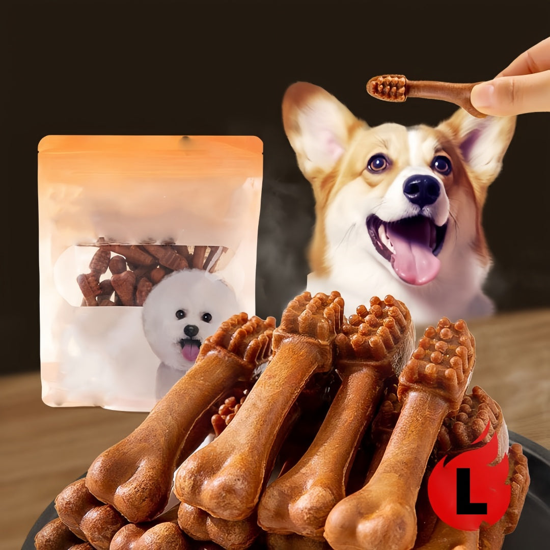 牛肉味狗狗磨牙棒-狗狗喜欢的磨牙棒，狗狗咀嚼玩具，狗狗洁牙棒，狗狗洁齿棒，狗狗解压玩具适用于所有狗狗，小牙齿健康咀嚼玩具，缓解压力无毒安全聚乙烯材料