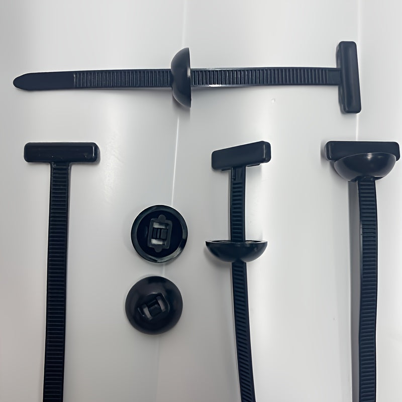 20PCS/110PCS Durable Self-Locking Nylon Cable Ties with Black Plastic Zipper Head - High Strength UV Resistant Fastener, Multi-Purpose Organizer for Auto Repair, Home, and Outdoor Use